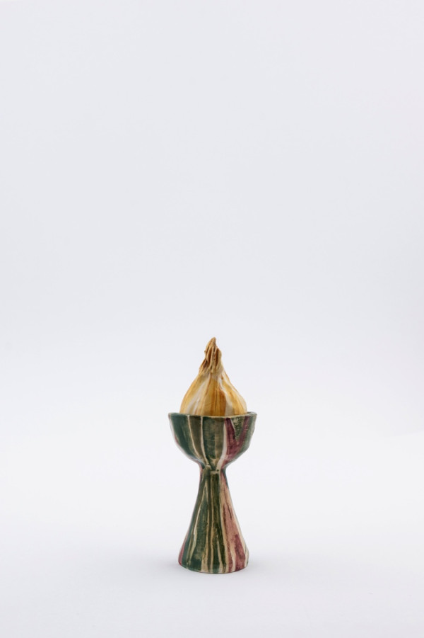 Äggkopp med gul lök